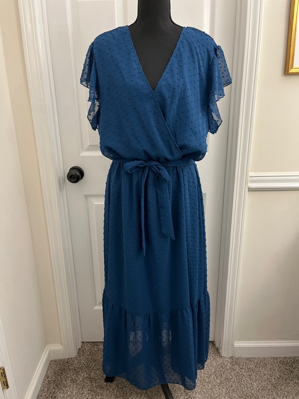 Elegant Teal Blue Women's Dress